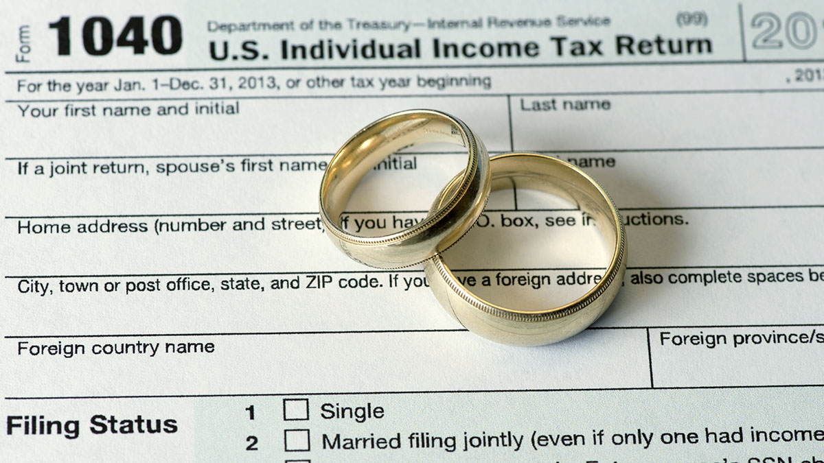 Wedding rings on income tax return.